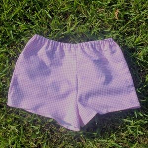 Pink Plaid Shorts